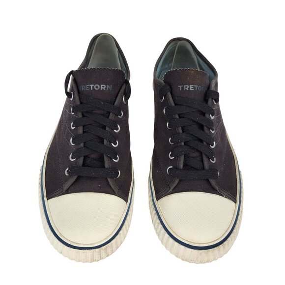 Tretorn Tournament Lace Up Canvas Sneakers Black 9W - Picture 2 of 11